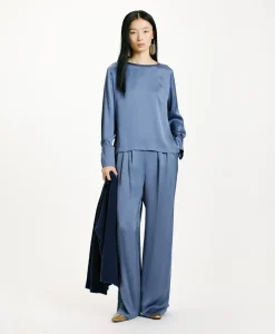 Online BLOUSE KENTA EN SOIE LAVÉE - PAPIER SUCRE Femme Chemises Et Blouses