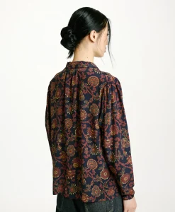 BLOUSE NAGISO EN CRÊPE DE CHINE IMPRIMÉ - Femme Chemises Et Blouses