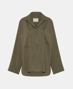 Sale BLOUSE TOWADA EN POPELINE FAÇONNÉE - Femme Chemises Et Blouses