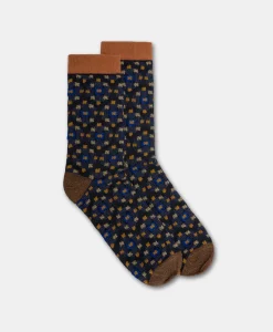 Best CHAUSSETTES BENRI EN CHAUSSETTE JACQUARD - BLEU MULTICOLORE Femme Chaussettes