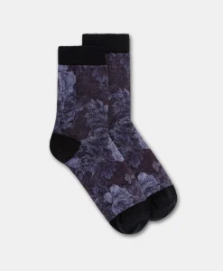 Clearance CHAUSSETTES NANAMI EN CHAUSSETTE IMPRIMÉE - BLEU/BLEU NUIT Femme Chaussettes