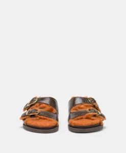 Online CHAUSSURES HAGI EN CUIR NAPLAK - BRUN FONCÉ/ORANGE Femme Chaussures