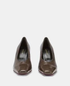 CHAUSSURES NORA EN CUIR NAPLAK - BRUN FONCÉ Femme Chaussures