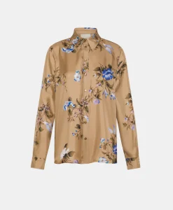 Hot CHEMISIER ARLES EN SERGÉ DE SOIE IMPRIMÉ - Femme Chemises Et Blouses