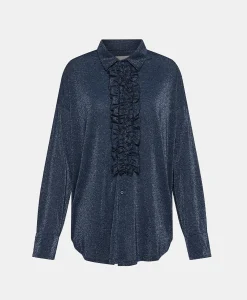 New CHEMISIER BILANCIA EN JERSEY LUREX - Femme Chemises Et Blouses