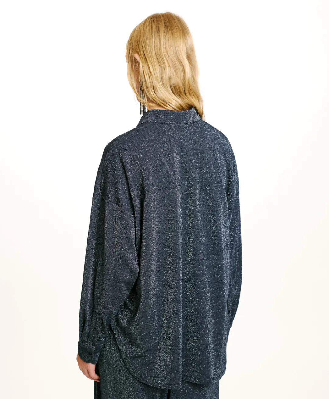 New CHEMISIER BILANCIA EN JERSEY LUREX - Femme Chemises Et Blouses