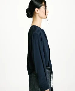 Best CHEMISIER DARUMA EN ACÉTATE/SOIE UNI - Femme Chemises Et Blouses