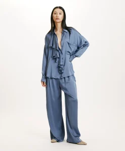 New CHEMISIER FUJITA EN SOIE LAVÉE - PAPIER SUCRE Femme Chemises Et Blouses