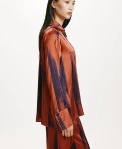 Sale CHEMISIER HAKINARI EN SATIN STRETCH IMPRIMÉ - Femme Chemises Et Blouses