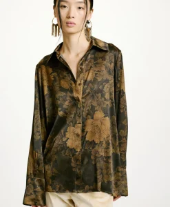 Hot CHEMISIER HAKINARI EN SATIN STRETCH IMPRIMÉ - Femme Chemises Et Blouses