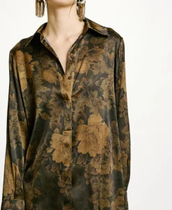 Hot CHEMISIER HAKINARI EN SATIN STRETCH IMPRIMÉ - Femme Chemises Et Blouses