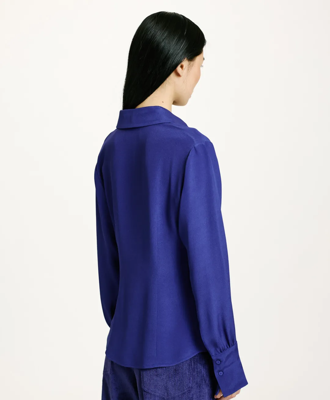 New CHEMISIER ORIGA EN MÉLANGE DE SOIE CRÊPE - Femme Chemises Et Blouses