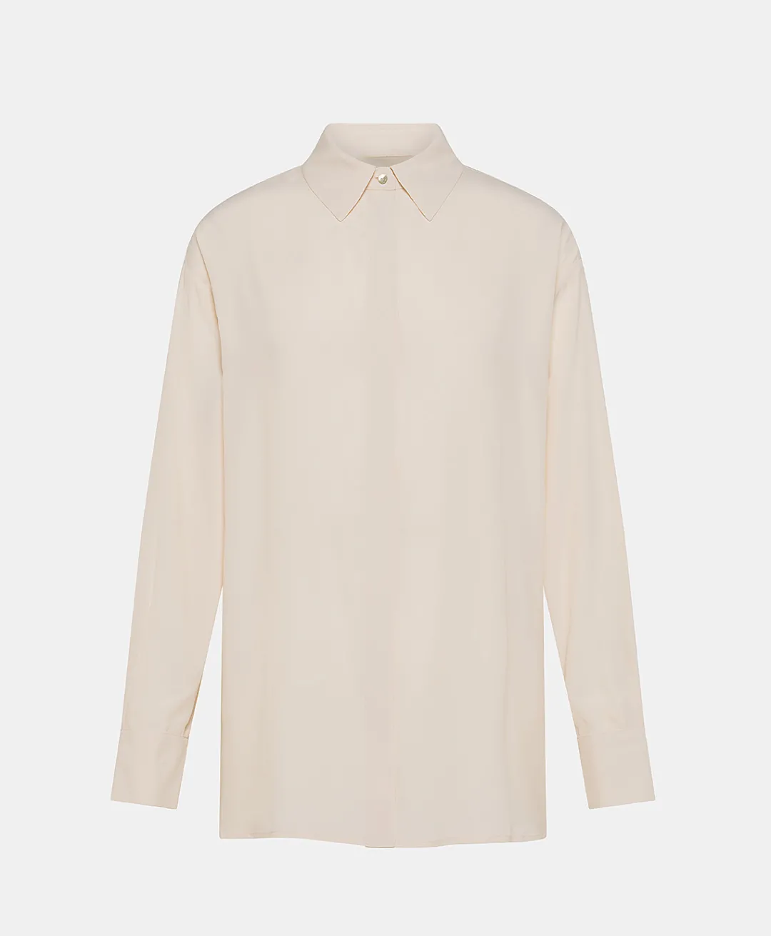 Hot CHEMISIER SAYONARA EN ACÉTATE/SOIE UNI - CRÈME Femme Chemises Et Blouses