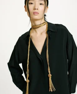 Hot CHEMISIER SAYONARA EN ACÉTATE/SOIE UNI - Femme Chemises Et Blouses
