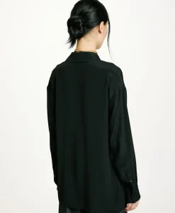 Hot CHEMISIER SAYONARA EN ACÉTATE/SOIE UNI - Femme Chemises Et Blouses