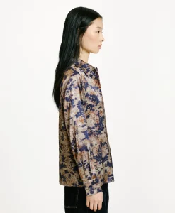 Discount CHEMISIER SIMON EN SATIN STRETCH IMPRIMÉ - Femme Chemises Et Blouses