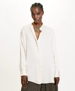 CHEMISIER SORA EN SOIE LAVÉE - CRÈME Femme Chemises Et Blouses
