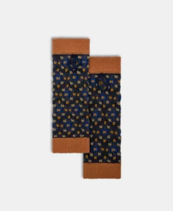 Hot GANTS AIKA EN CHAUSSETTE JACQUARD - BLEU MULTICOLORE Femme Gants