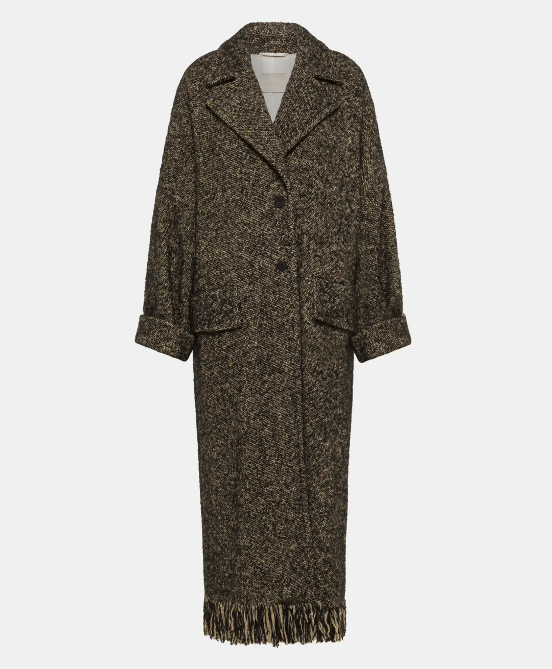 Online MANTEAU DORAYAKI EN NATTE LAINE ALPAGA À FRANGES - Femme Manteaux