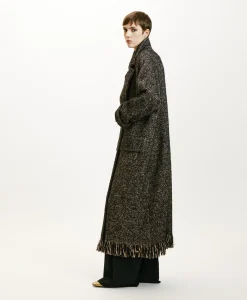 Online MANTEAU DORAYAKI EN NATTE LAINE ALPAGA À FRANGES - Femme Manteaux