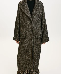 Online MANTEAU DORAYAKI EN NATTE LAINE ALPAGA À FRANGES - Femme Manteaux
