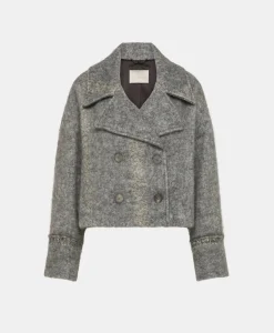 Outlet MANTEAU KENPI EN PANNE LAINE ALPAGA EN GAZE - Femme Manteaux
