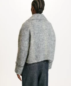 Outlet MANTEAU KENPI EN PANNE LAINE ALPAGA EN GAZE - Femme Manteaux
