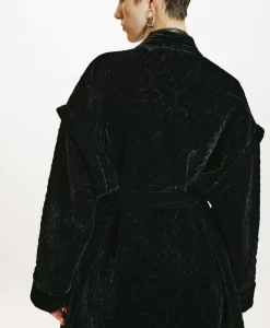 New MANTEAU KISO EN VELOURS MÉLANGE DE SOIE MATELASSÉ - Femme Manteaux
