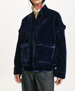 New MANTEAU KUMA EN VELOURS MÉLANGE DE SOIE MATELASSÉ - Femme Manteaux