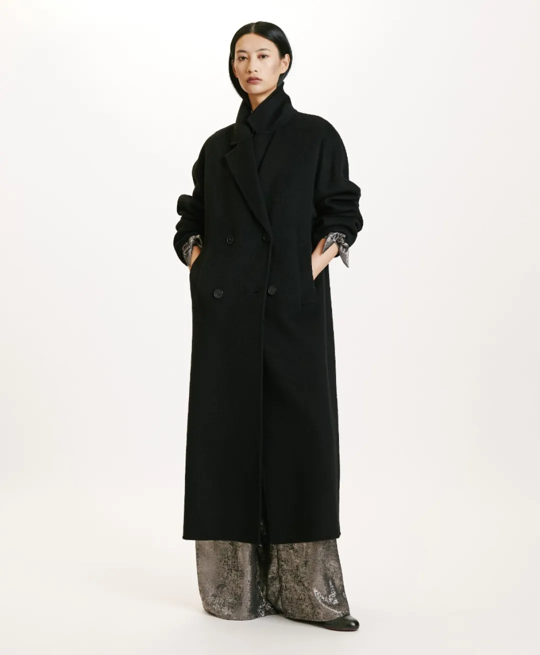 Outlet MANTEAU SAKURA EN PANNE DOUBLE LAINE ALPAGA - Femme Manteaux