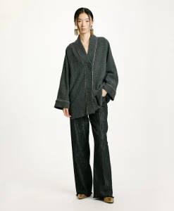 Clearance MANTEAU TARA EN PIED-DE-POULE SEERSUCKER - Femme Manteaux