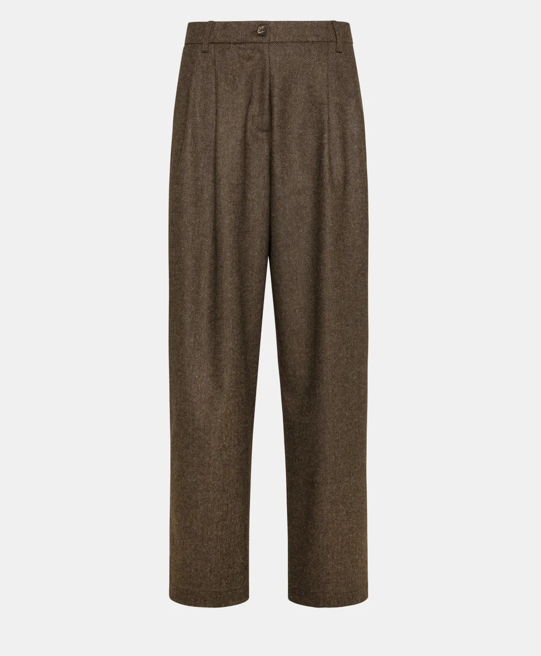 Clearance PANTALON ADAM EN CHEVRON MÉLANGE LAINE BICOLORE - Femme Pantalons