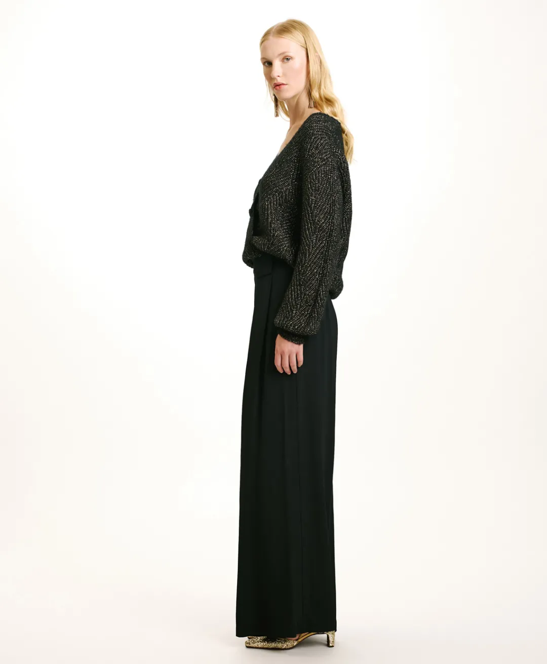 PANTALON ASPEN EN ACÉTATE/SOIE UNI - Femme Pantalons