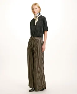 Clearance PANTALON ASPEN EN JERSEY LUREX - MULTICOLORE CUIVRE Femme Pantalons