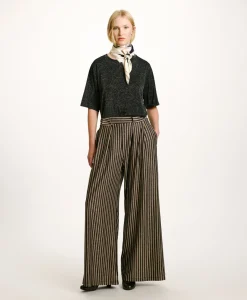 Clearance PANTALON ASPEN EN JERSEY LUREX - MULTICOLORE CUIVRE Femme Pantalons