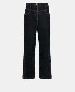 New PANTALON AZUKI EN DENIM FLOCK - Femme Pantalons