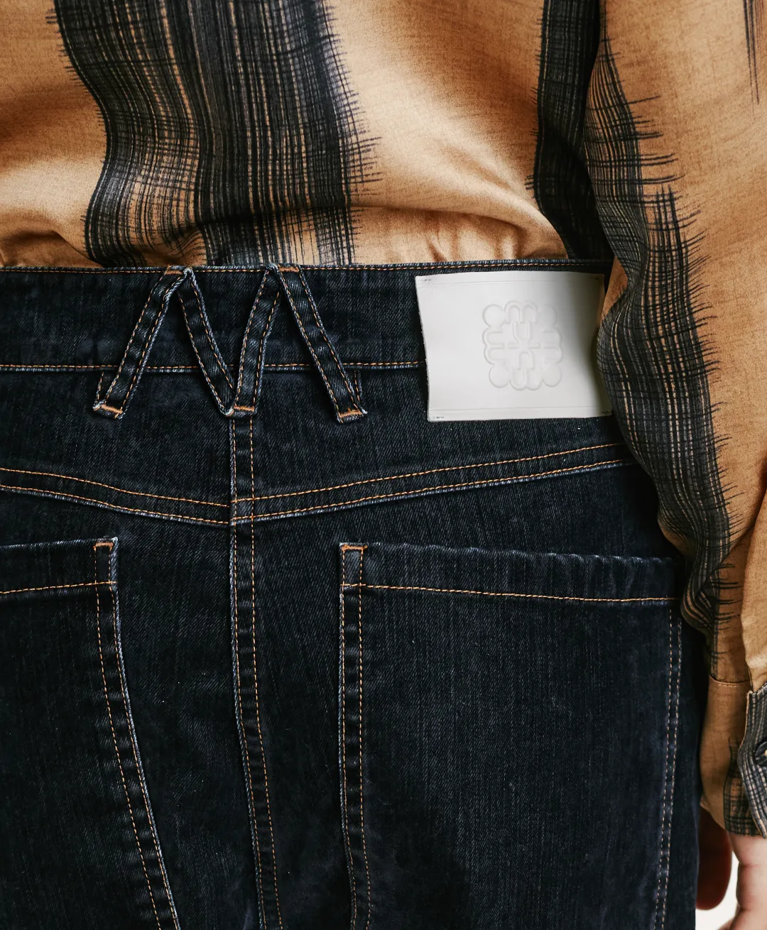 New PANTALON AZUKI EN DENIM FLOCK - Femme Pantalons