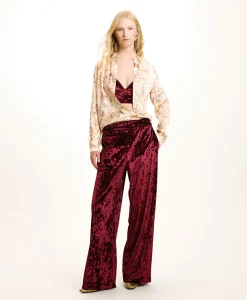 Hot PANTALON BACCARAT EN VELOURS STRETCH - Femme Pantalons