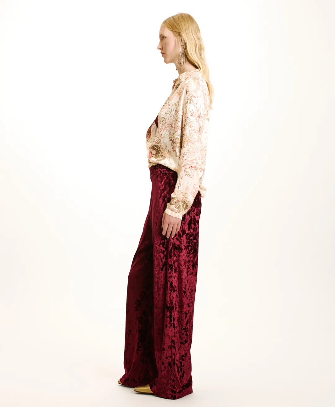 Hot PANTALON BACCARAT EN VELOURS STRETCH - Femme Pantalons