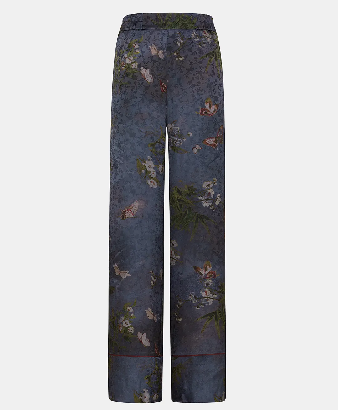 Best PANTALON DAIKI EN VISCOSE JACQUARD IMPRIMÉE - MULTICOLORE GRIS POUSSIÉREUX Femme Pantalons