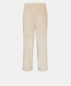 New PANTALON DANGO EN VELOURS CÔTELÉ STRETCH - CRÈME Femme Pantalons