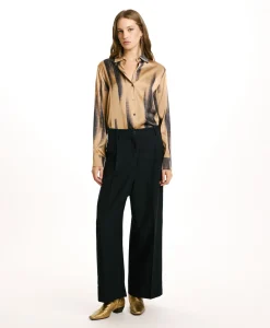 Best PANTALON GRECALE BIS EN CHEVRON COTON LAINE - Femme Pantalons