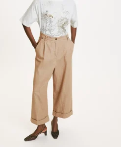 Sale PANTALON GRECALE EN DENIM COULEUR FERME - Femme Pantalons