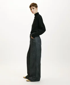 Outlet PANTALON GUSTAVE EN DENIM COTON LAINE STRETCH - BLEU JEAN Femme Pantalons