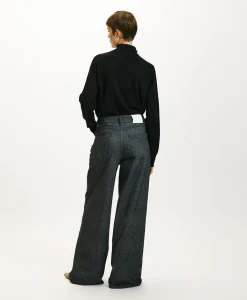 Outlet PANTALON GUSTAVE EN DENIM COTON LAINE STRETCH - BLEU JEAN Femme Pantalons