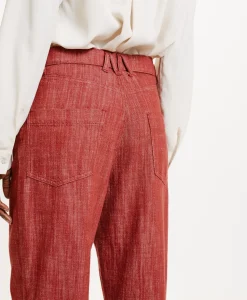 Discount PANTALON MIYAKO EN DENIM COULEUR FERME - Femme Pantalons