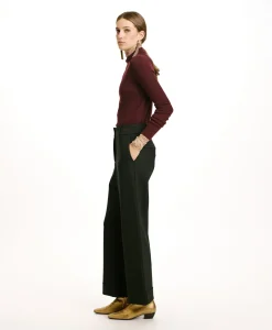 Outlet PANTALON MOKAITE AU POINT MILAN - FORÊT Femme Pantalons