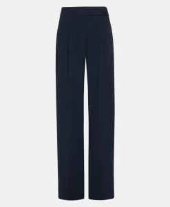 New PANTALON NOZOMI EN CADY STRETCH - BLEU NUIT Femme Pantalons