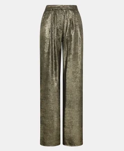 Best PANTALON PATRICE EN LAMINÉ FLUIDE - OR FONCÉ Femme Pantalons