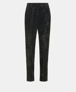 Sale PANTALON VISCHIO EN VELOURS STRETCH BICOLORE - GRIS CHARBON Femme Pantalons